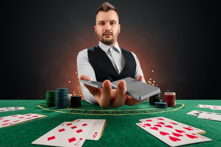 No Commission Baccarat table layout with payout structure displayed